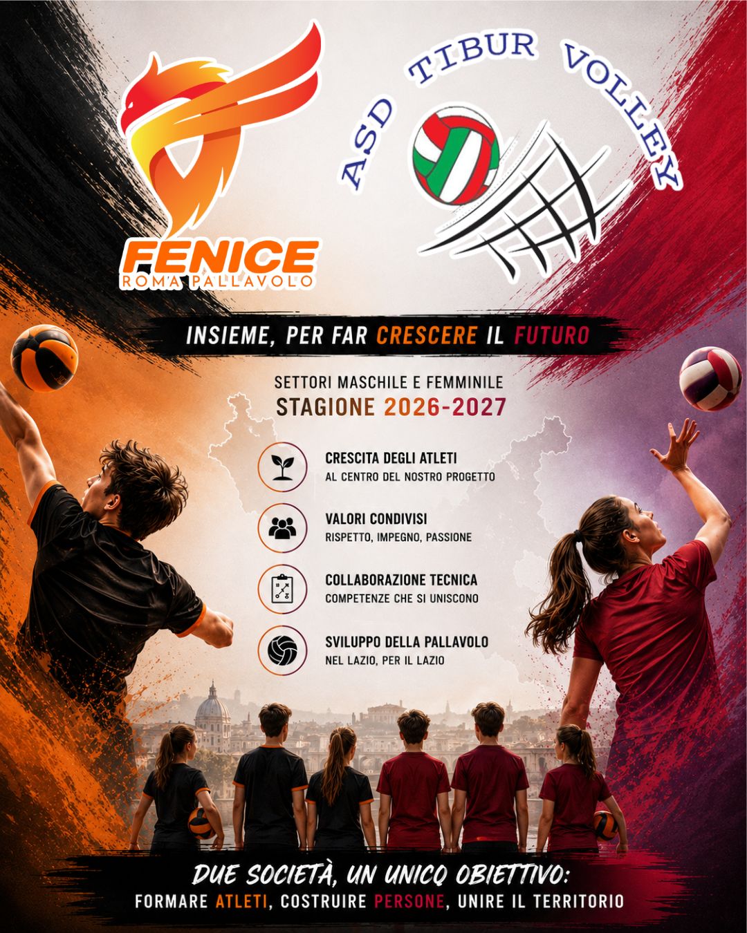 Fenice Roma Pallavolo e Tibur Volley insieme: nasce una nuova collaborazione per la stagione 2026-2027